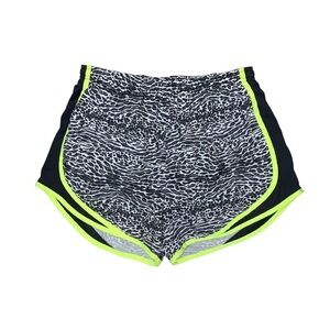 Nike Shorts Size Medium White Black‎ Yellow Leopard Print Tempo Lined Running